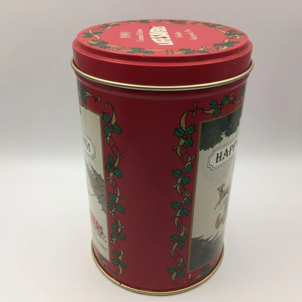 Vtg 1989 Limited Edition Lifesavers Holiday Keepsake Tin Collectible Red 5.5